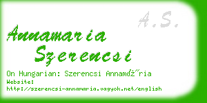 annamaria szerencsi business card